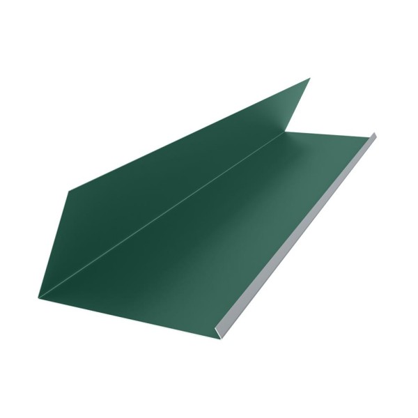 Планка примыкания верхняя к трубе 250х210 MAT RAL 6005, зеленый мох для фальцевой кровли