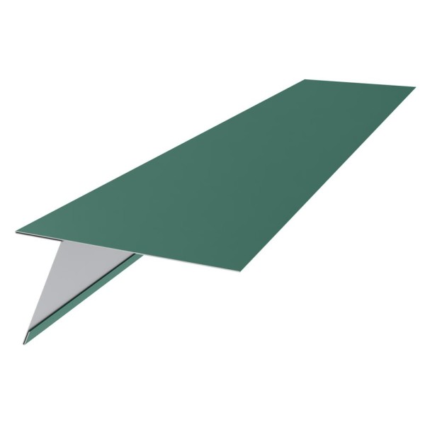 Планка карнизная 130х80 Полиэстер RAL 6005, зеленый мох для фальцевой кровли