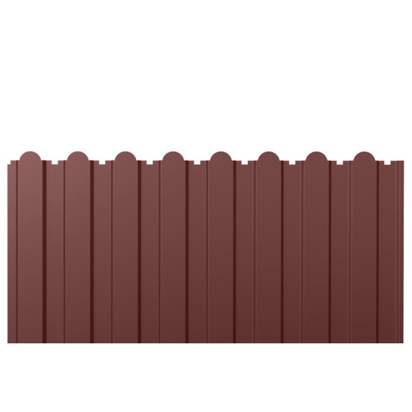 Профнастил C20A фигурный 0.45 мм Texture RAL 8017, шоколадно-коричневый