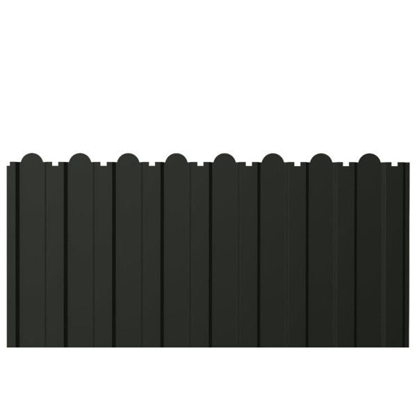 Профнастил C20B фигурный 0.45 мм Texture RAL 9005, черный янтарь