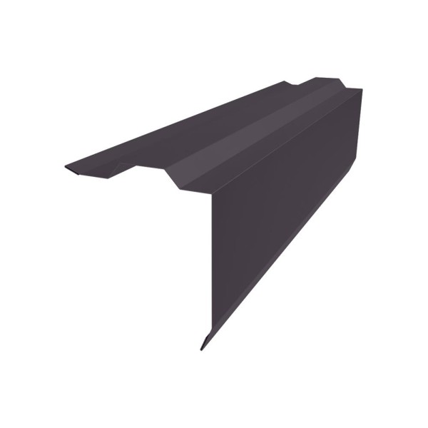 Планка торцевая (ветровая) фигурная 115х105 Полиэстер RAL 8019, серо-коричневый
