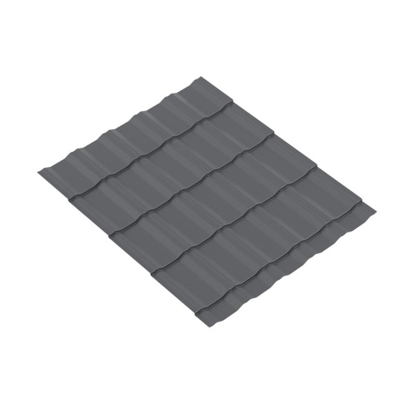 Лист волновой KRONA 0.45 мм Texture RAL 7024, графитовый серый