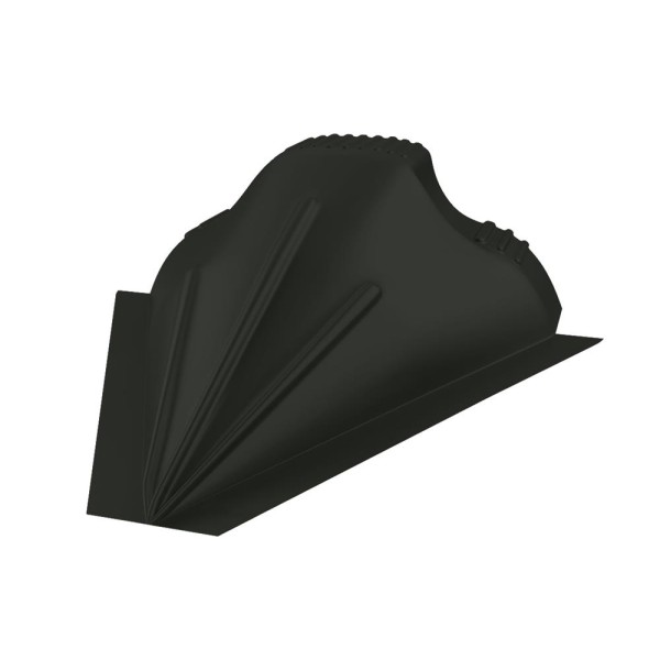 Заглушка конусная для конька ПРЕМИУМ Texture RAL 9005, черный янтарь