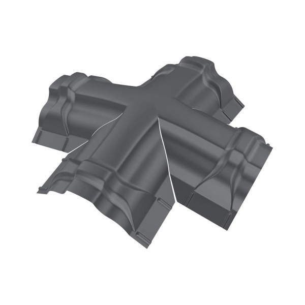 Четверник для конька ПРЕМИУМ Texture RAL 7024, графитовый серый