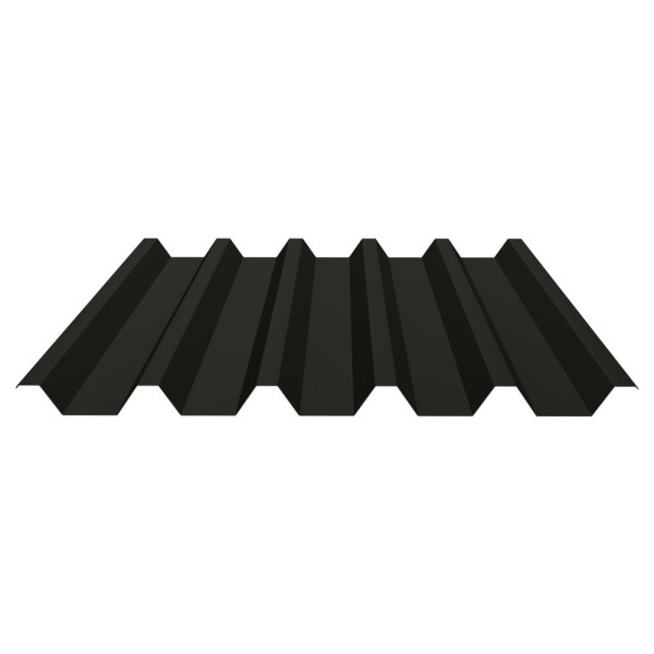 Профнастил С44 0.5 мм Pural RAL 9005, черный янтарь