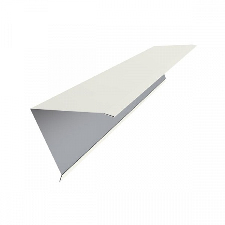 Конек для односкатной фальцевой кровли 160х160 Полиэстер RAL 9002, светло-серый