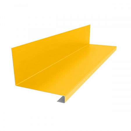 Планка примыкания нижняя к трубе 157х200х30 Полиэстер RAL 1018, цинково-желтый для фальцевой кровли