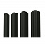 Евроштакетник П-Премиум фигурный 0.5 мм MAT RAL 9005, черный янтарь