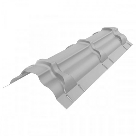 Конек ПРЕМИУМ Полиэстер RAL 9006, бело-алюминиевый