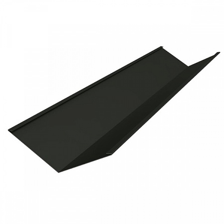 Ендова нижняя 150х150 Texture RAL 9005, черный янтарь